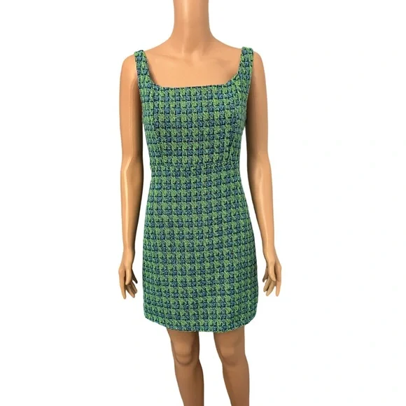 SHEIN | Dresses | Lime Green And Blue Dress By Shein | Poshmark